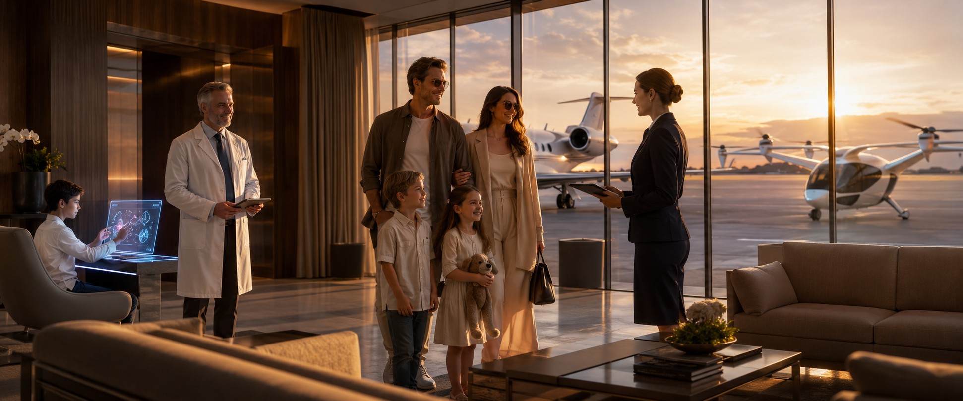 GLO FBO hub — the seamless convergence of private aviation, education, medical and lifestyle services